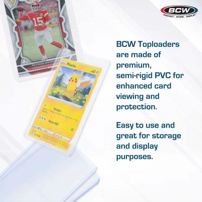 BCW 3” × 4” Toploaders (25 Pack