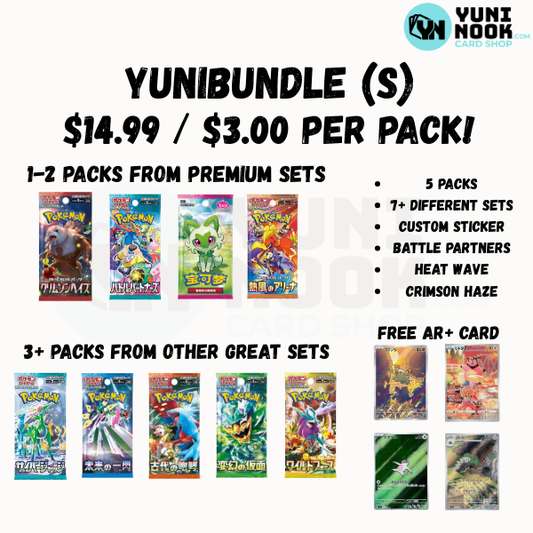 YuniBundle Small -  5 Assorted Japanese Pokémon Packs